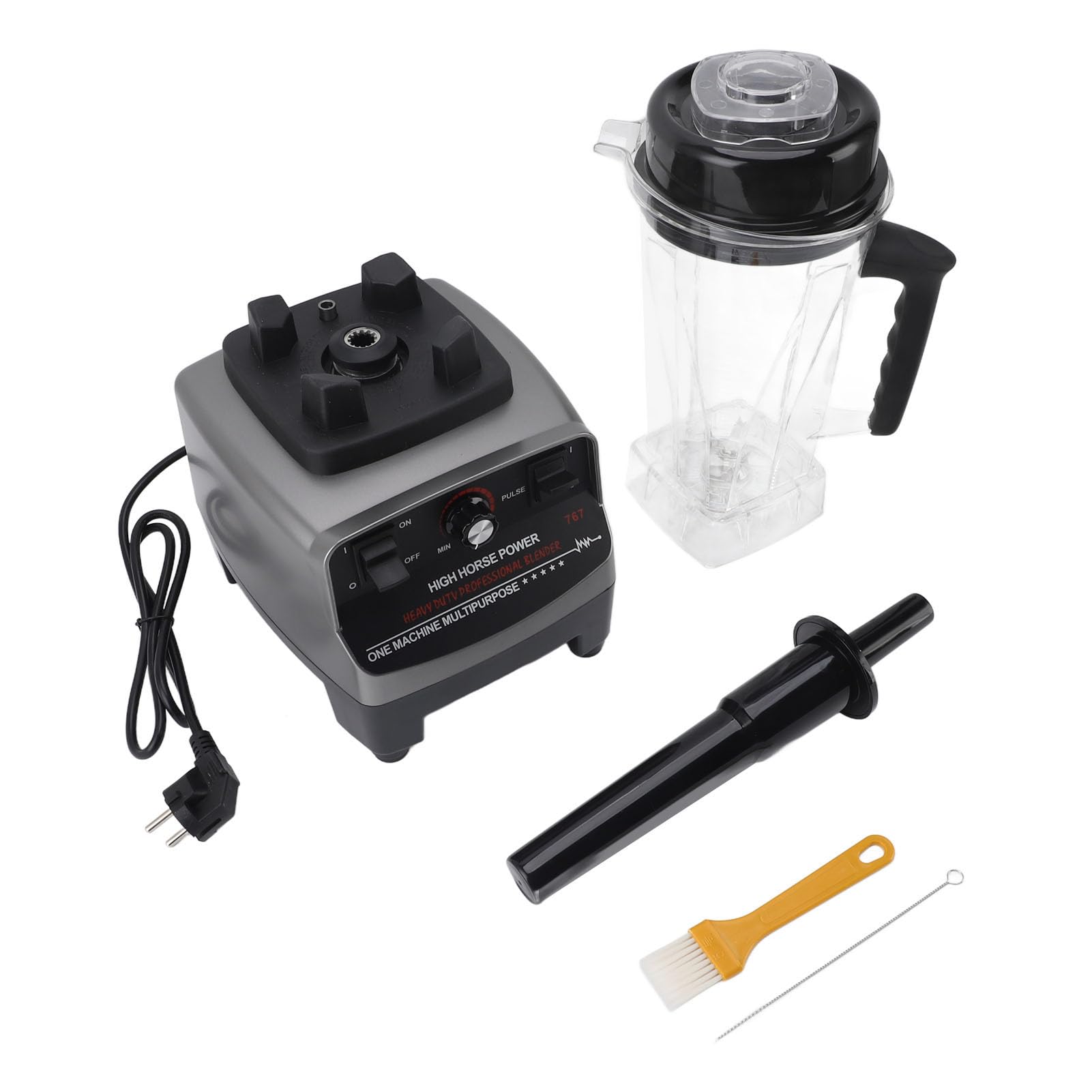 Fdit Turbo Mixer 2L, Selbstreinigend, 8 Klingen, 1800W, Hochtemperaturbeständig, für Milchshakes, Marmelade, Babynahrung (EU-Stecker 220 V)