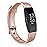 3 Pack Soft TPU Bands Compatible with Fitbit Inspire 2 / HR / Ace 2 - Waterproof Sports Straps (Rose Gold/Black/Gray, Large)