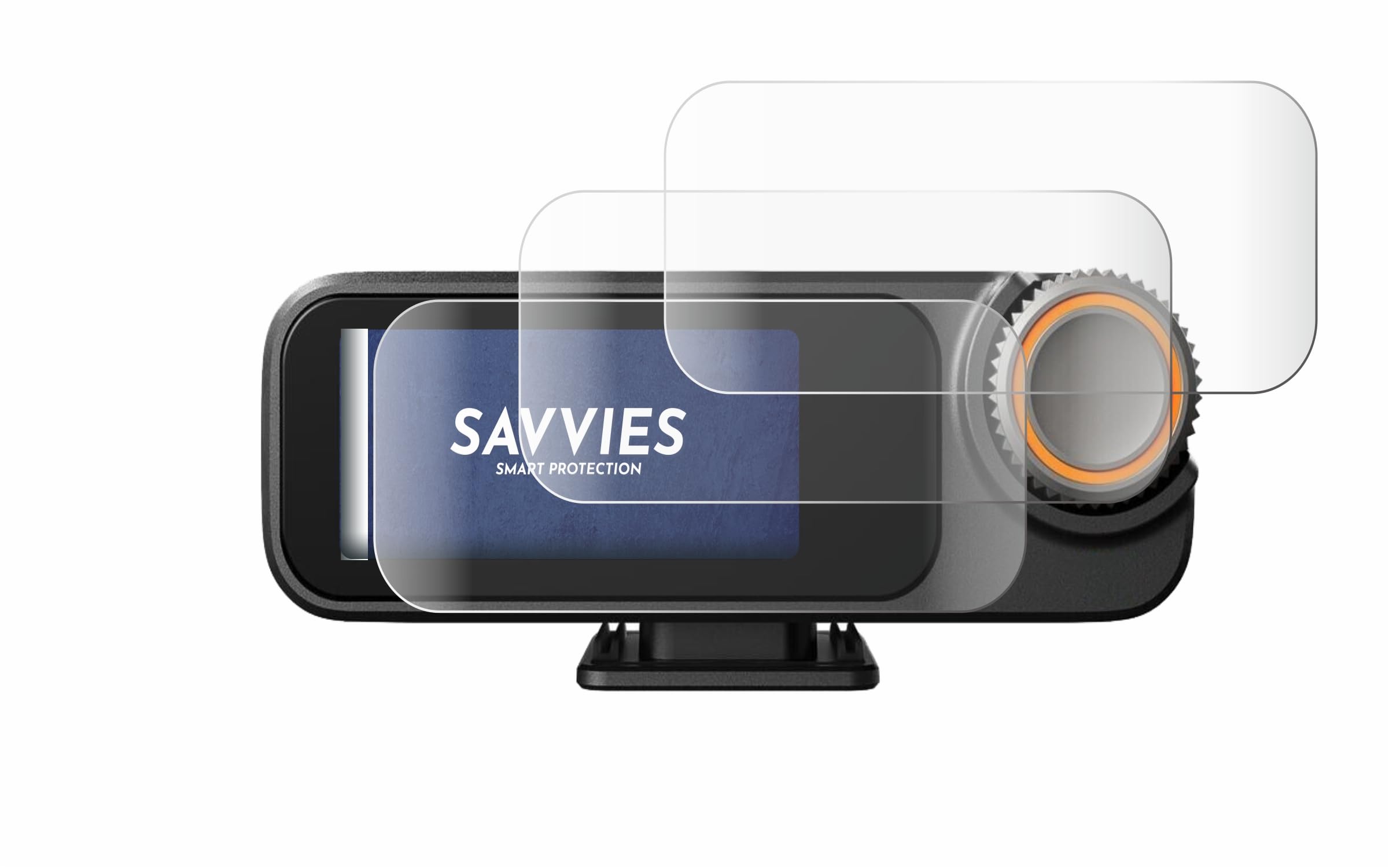 savvies 4 Pezzi Full-Screen Pellicola Protettiva per DJI Mic 3 (Receiver) Full Cover Pellicola Copertura [Trasparente, 3D Curved, Proteggi Schermo]
