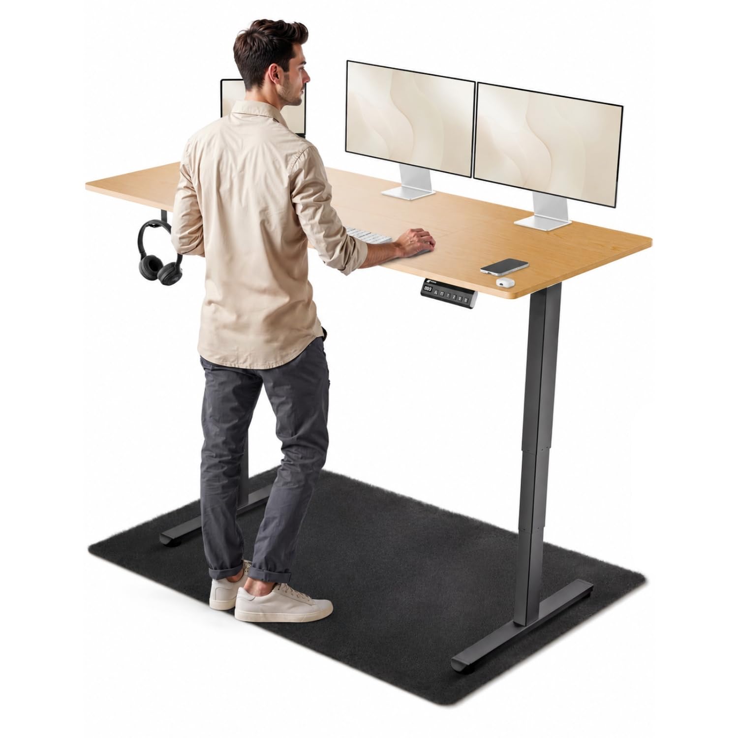 LUTIVO Foxtrot Electric Standing Desk 140x60 cm [TEST WINNER] Cutting-Edge