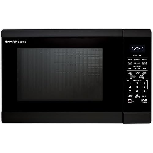 Sharp SMC1461KB 1.4 cu. ft. 1100W Black Countertop Microwave Oven