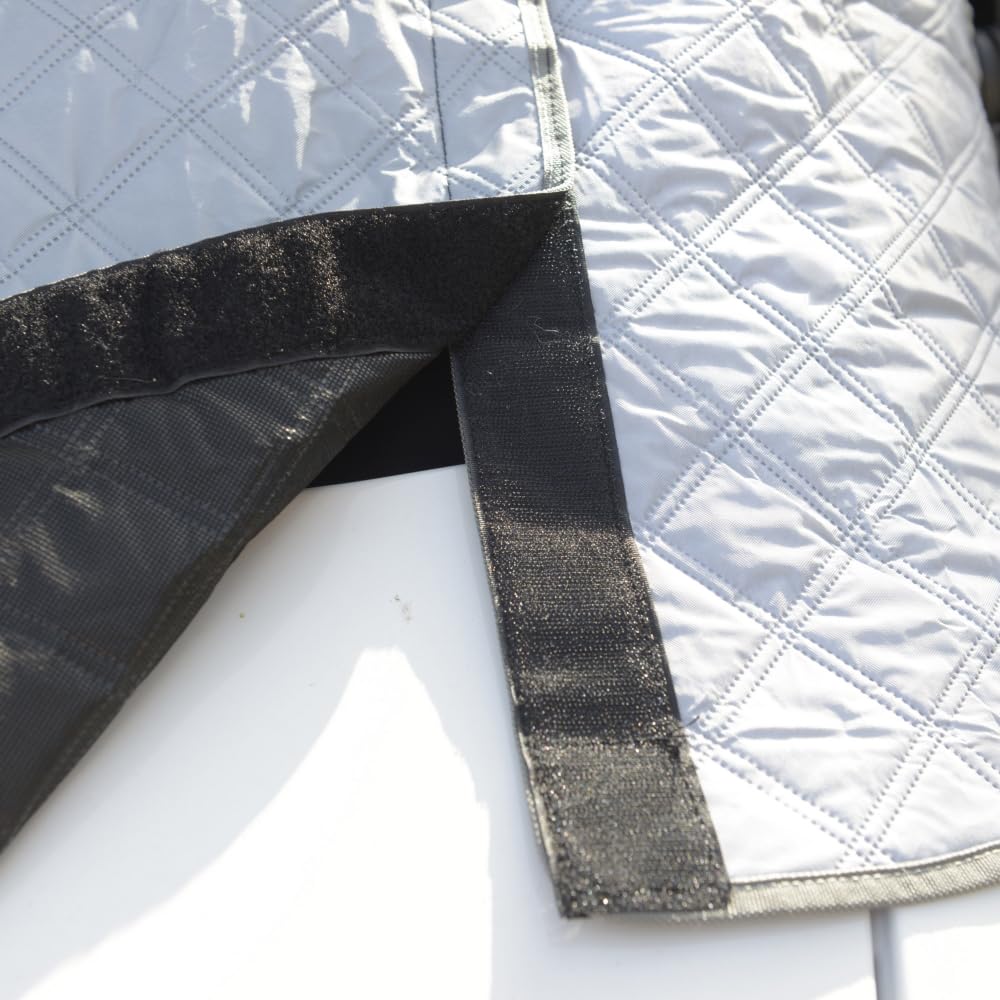 UK Custom Covers Passend für Fiat Ducato (1994–2006) Thermo-Windschutzscheibenabdeckung mit verlängerter Lüftungsklappe (grau) – TSW900GREY