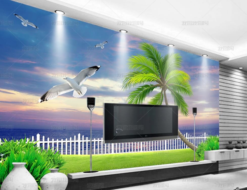 Poster géant mural intissé tropical aux finitions mates pour salon et chambre