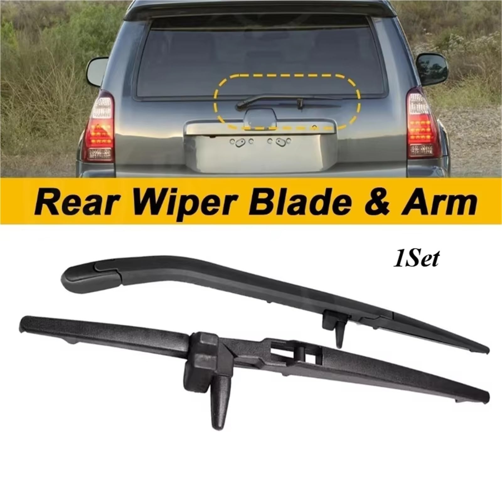 Limpiaparabrisas Para 2003-2009 Para Toyota Para 4Runner Para Limited Para Sport Para Utility Para 4 Puertas 1 Juego Limpiaparabrisas Trasero Coche Brazo Y Cuchilla Limpiaparabrisas Trasero