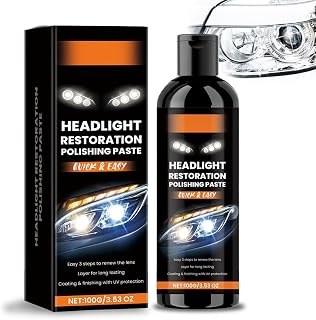Car Headlights Restoration Kit, 2025 New Headlight Stain Remover Polishing Paste, Repair with Scratch Removal, Headlight Polish Cleaner for Yellow Lights Long-Lasting Clarity