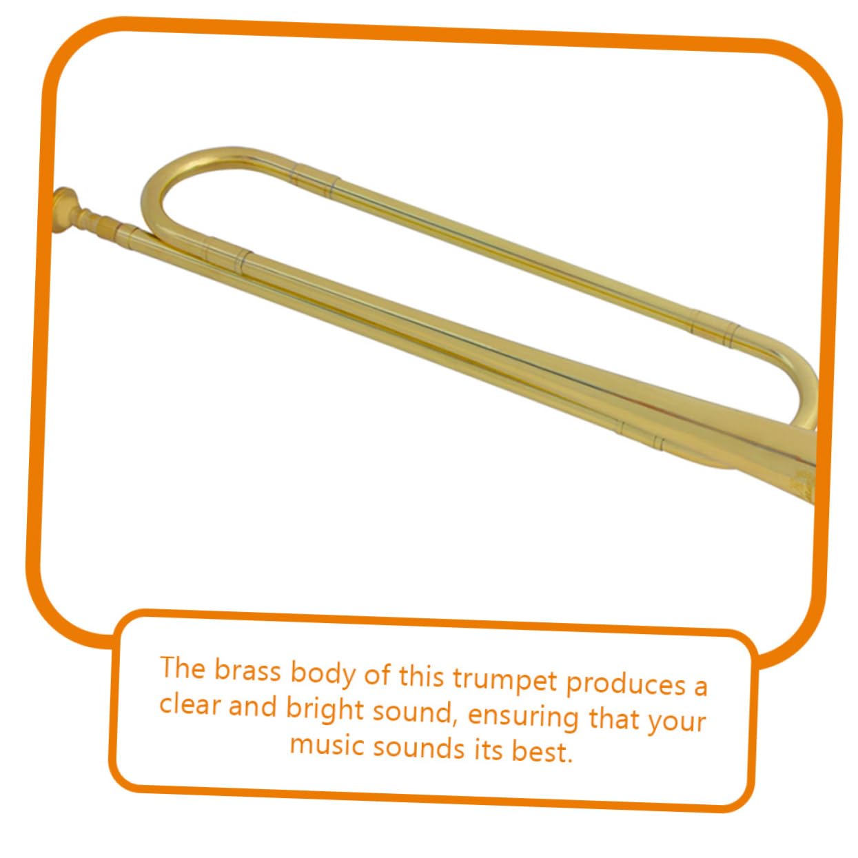 Abaodam Sturdy Brass Trumpet in b Flat for Teenagers Beginner Instrument Comfortable Plaything