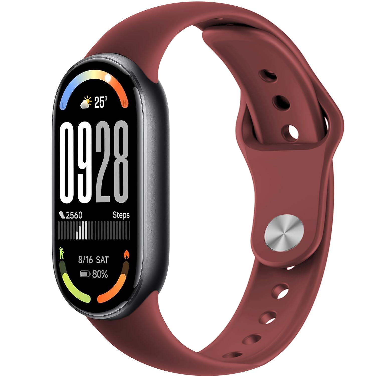 VELULYX Weiches Silikonarmband für Xiaomi Mi band 8/9/10, Sportarmband für Xiaomi band 10/9/8 Herren Damen