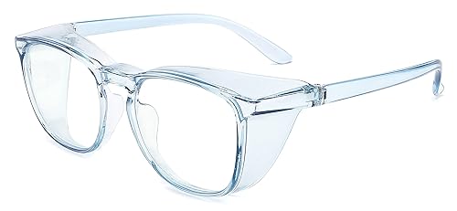 Miniatura 3 de Alsenor Gafas de seguridad antiniebla, gafas protectoras con bloqueo de luz azul, antipolvo, protección UV, para hombres y mujeres (azul cielo)