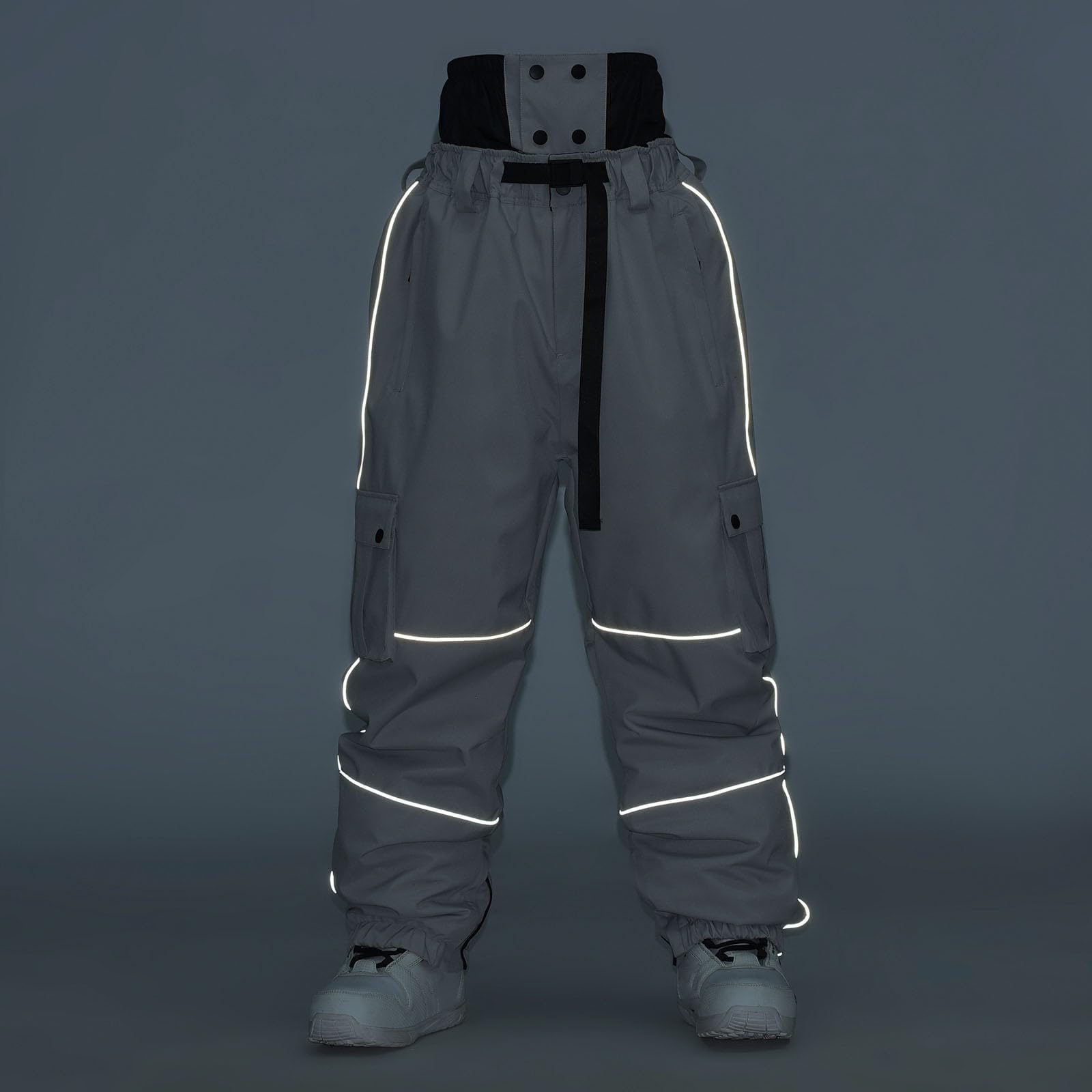 Sunnyuk Completo Sci Uomo Salopette Sci Taglie Forti Tuta Impermeabile Elasticizzati Pantalone Invernale Montagna Pantaloni da Neve Snowboard Termici Curvy