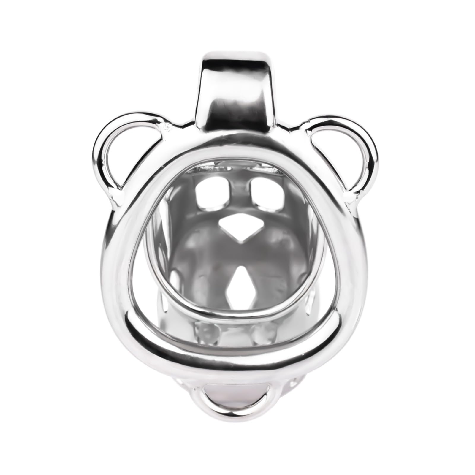 Cage Chastetée en Métal avec Laisse Cage de Chasteté Pénis avec Serrure Invisible et 2 Clés pour Homme Pénis Bondage Sex Toys Chasteté pour Pénis en Acier Inoxydable Respirante (1.7in,B)