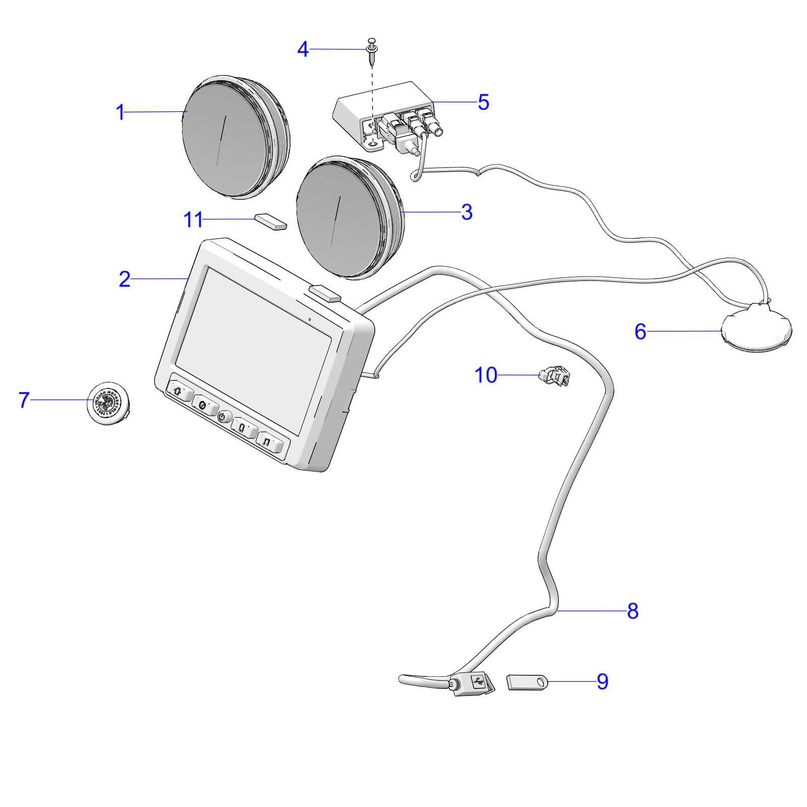 Indian Motorcycle GPS Antenna, Genuine OEM Part 4019046, Qty 1