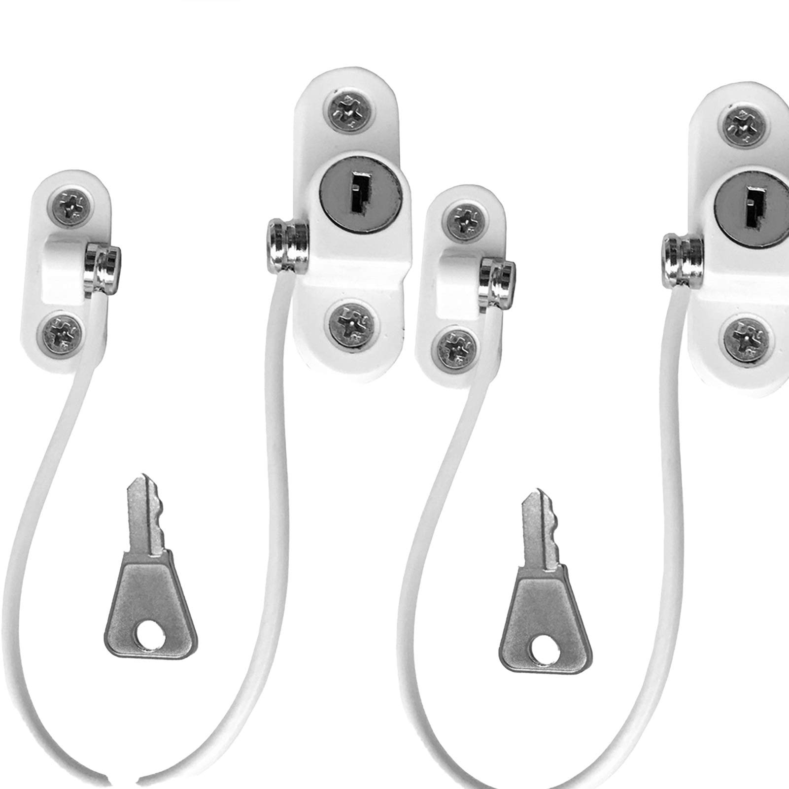2Pc 19cm Baby Window Security Lock，Limit Child Safety Key Locks, Home Security Hardware