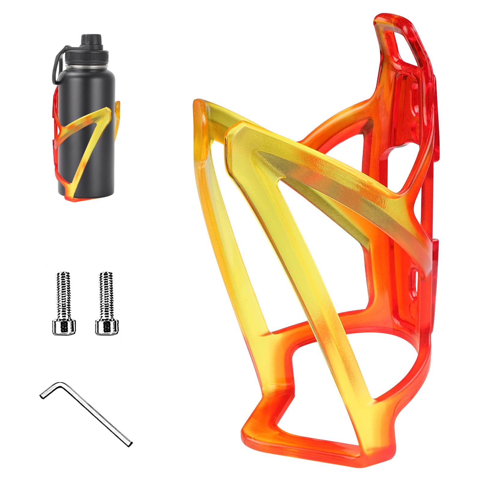 2 Piece Water Bottle Holder for Bike MTB Cup,13.5cm *7cm Mountain Bike Water Bottle Holder Cage with Screws Tool (Color A)