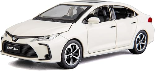 BDTCTK Compatible con Toyota Corolla modelo 132 automóvil de juguete de aleación de zinc con sonido y luz para niños y niñas color blanco