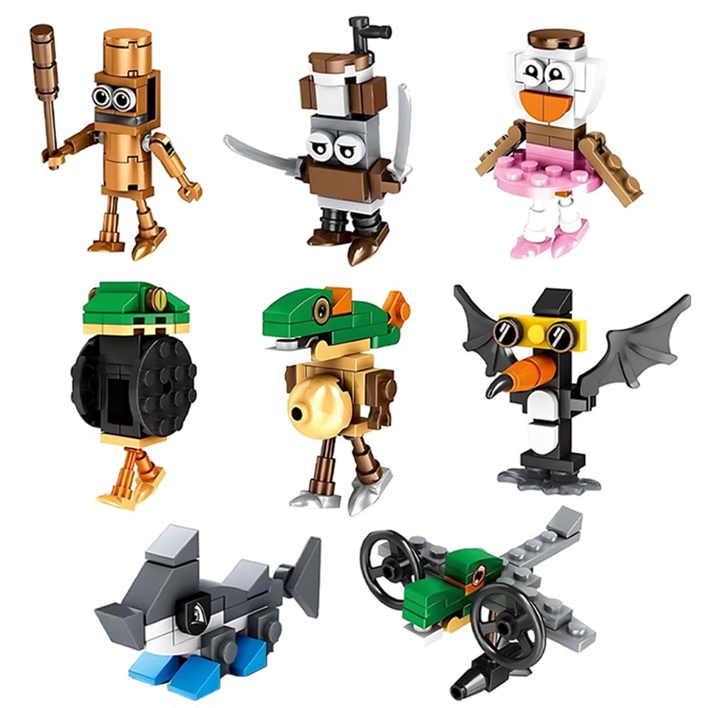 SGZIOO 8 Piece Italian Brainrot Toys Building Blocks, Brainrot Toy for Kids And Adults Brain Rot Toys Action Figures