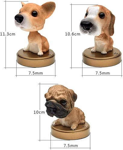 Miniatura 2 de ULTNICE Tablero de instrumentos con cabeza de árbol de cabeza de resina, figuras de cachorros, cabeza de resina, para el hogar, tablero de