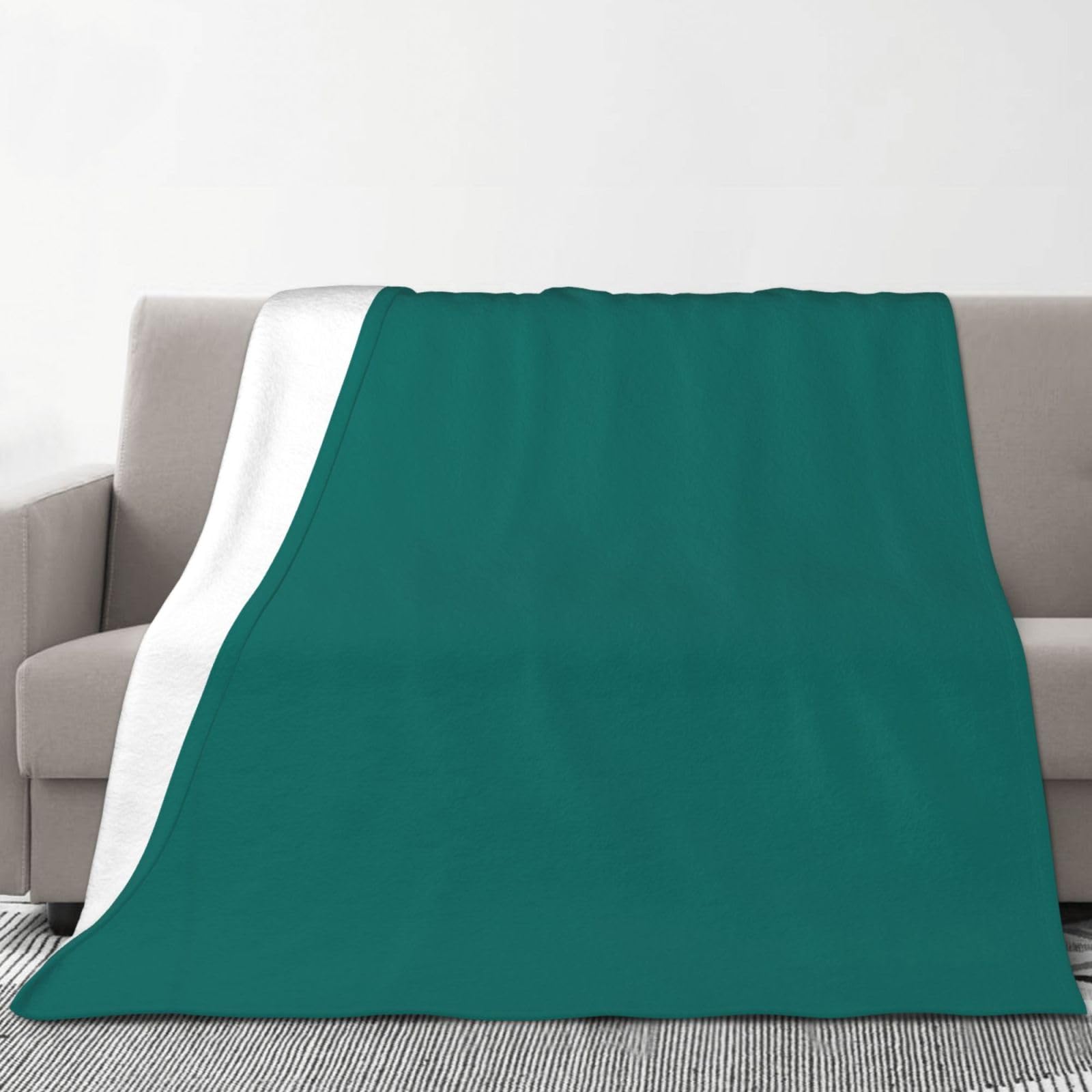 Couverture légère en flanelle anti-froid pour grand lit et canapé vert