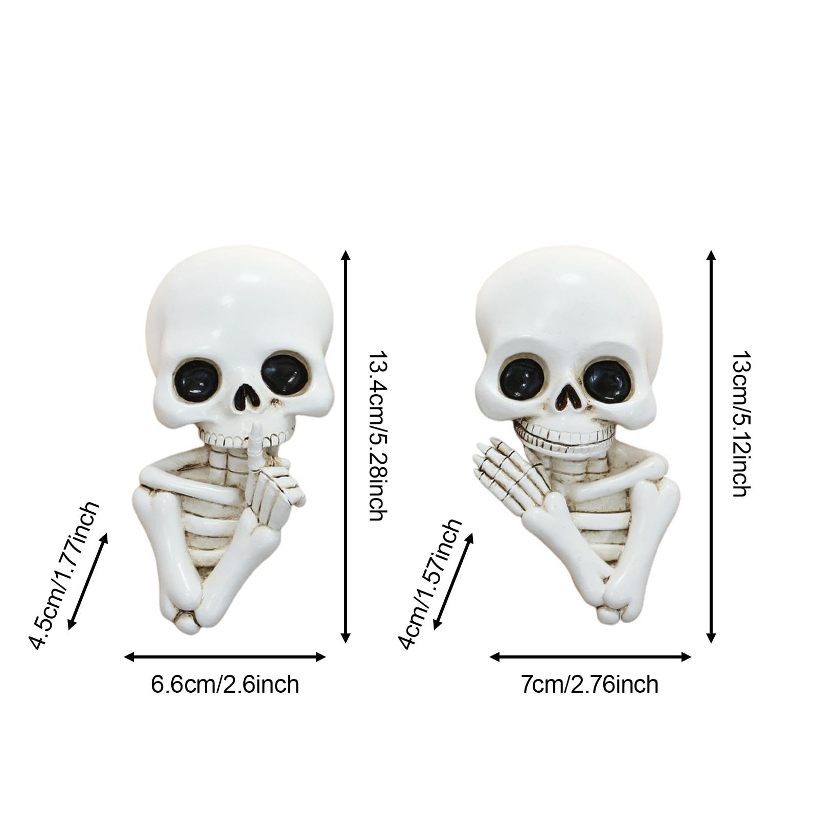 Fenteer Conjunto de 2 Figuras de Esqueleto para Halloween, Decoración de Esquinas Y Esculturas