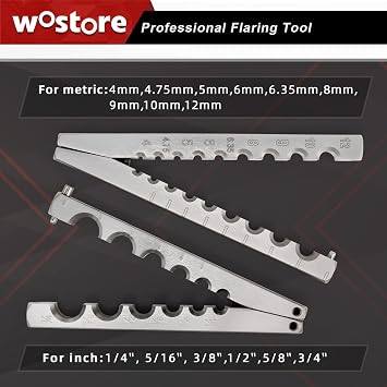 Wostore Eccentric Flaring Tool Kit, 15 Dies 2 Bars for HVAC Refrigeration