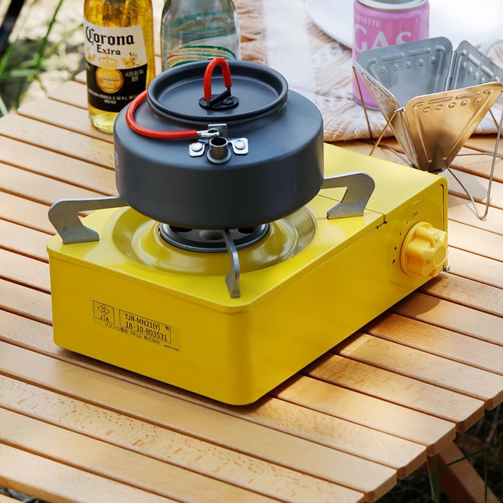 Przenośna kuchenka kempingowa, mini kuchenka gazowa 2100 W do gotowania na zewnątrz, kompaktowa kuchenka piknikowa i turystyczna z futerałem, sprzęt do gotowania awaryjnego
