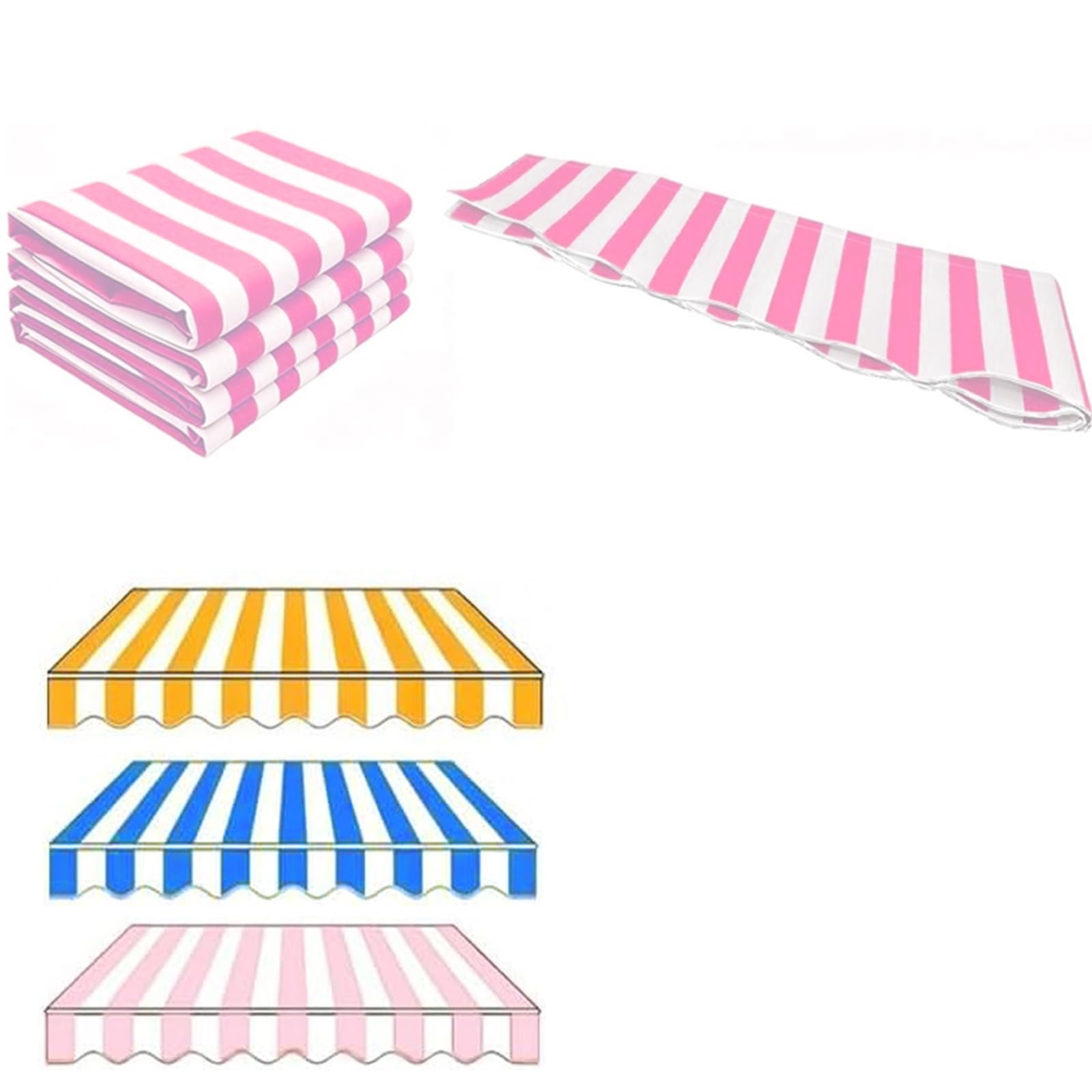 ROFBIHG Retractable Awning Replacement Fabric, Patio Sun Shade Canopy Top Cover Replacement Awning Cloth, Waterproof Canvas Outdoor Shelter for Garden Yard Outdoor(Pink,4.5x3.5m(14.7x11.5ft))