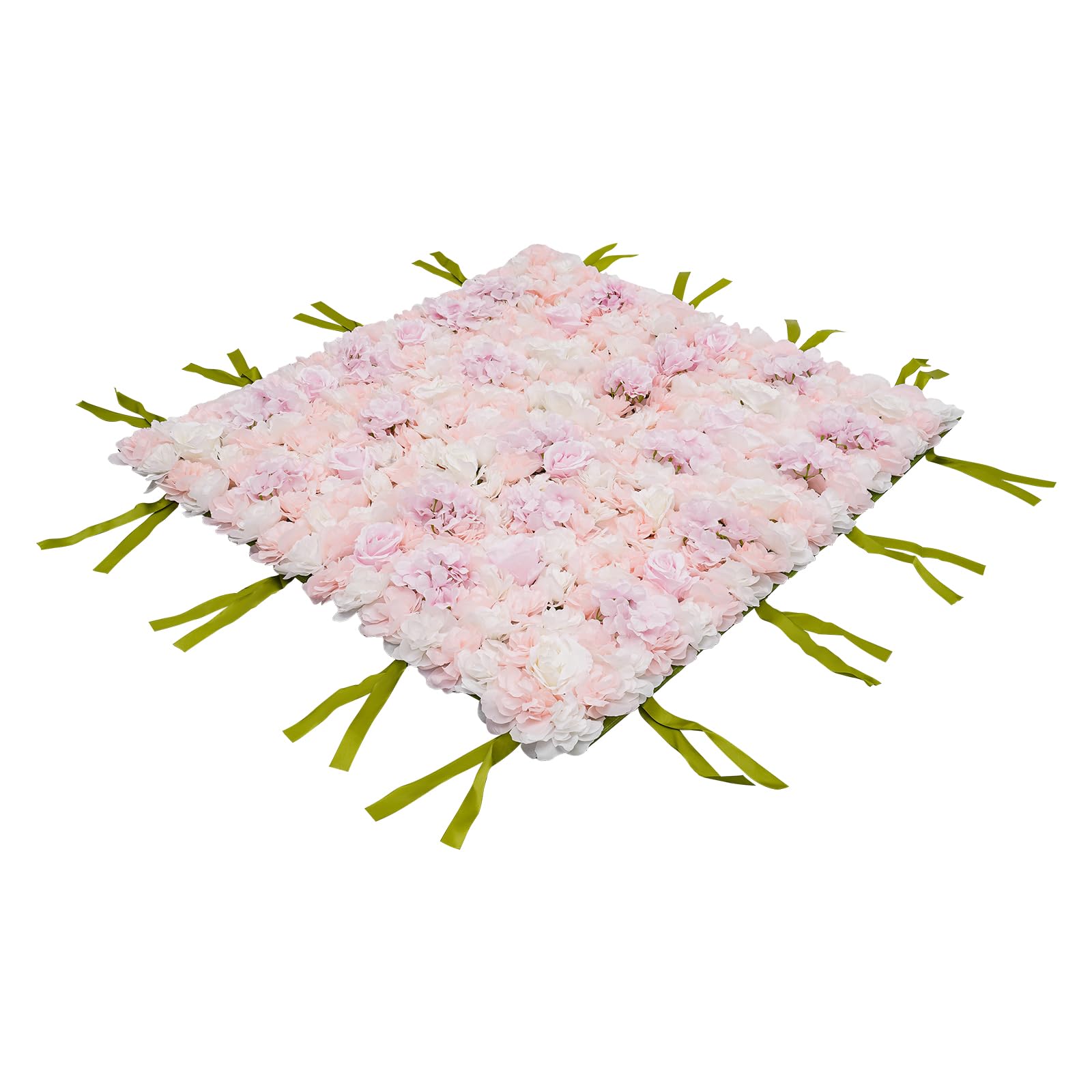 Ściana kwiatowa, sztuczne kwiaty, dekoracja romantyczna, na wesele, do ogrodu, na imprezę, 1 x 1 m (jasnoróżowa)