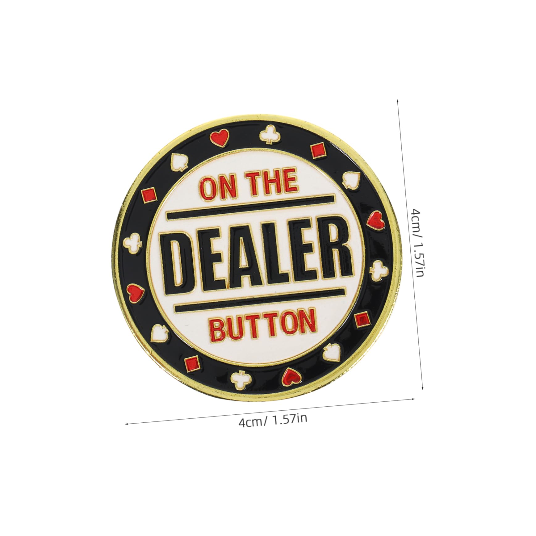 Hemoton Metal Dealer Button for Poker Indicator Poker Accessory for Hold Games Metal Poker Chip