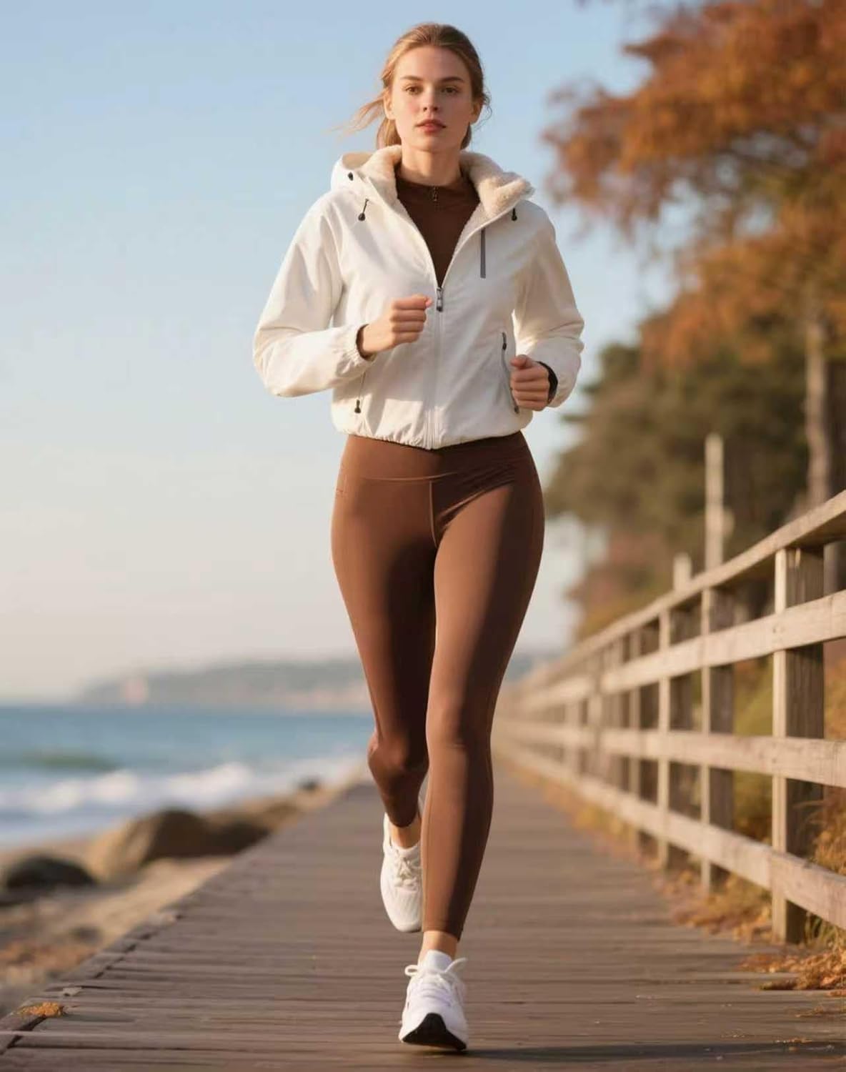 YOYOYOGA Fleece Lined Leggings Women with Pockets Tummy Control High Waisted Thermal Yoga Pants Workout Warm Winter - Image 3