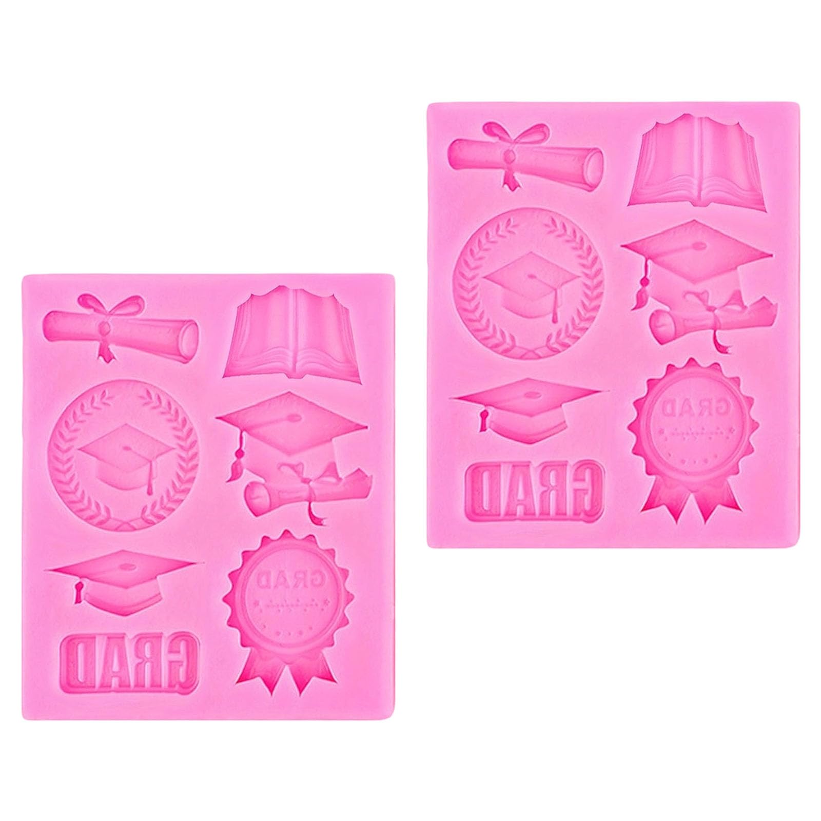 Oxxggkao Silicone Graduation Cap Medals Cake Molds Safe Baking Accessories for Baking Decorations and Party Celebration Tradition Cake Decoration Mold