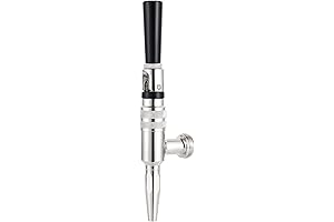 Stainless Steel Guinness Tap System with Black Plastic Tap Handle