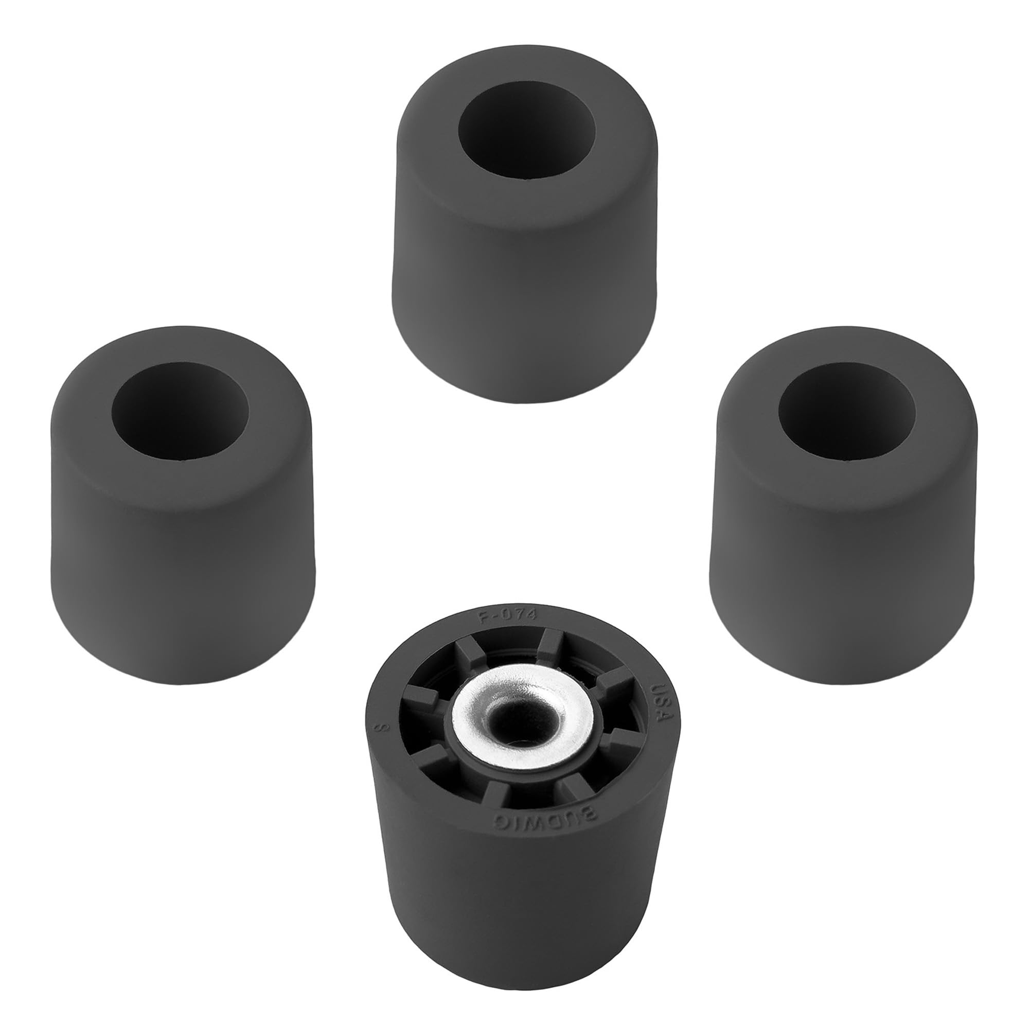 4 LARGE EXTRA TALL #2 - 1" H X 1.10" W ROUND RUBBER FEET BUMPERS - MADE IN USA