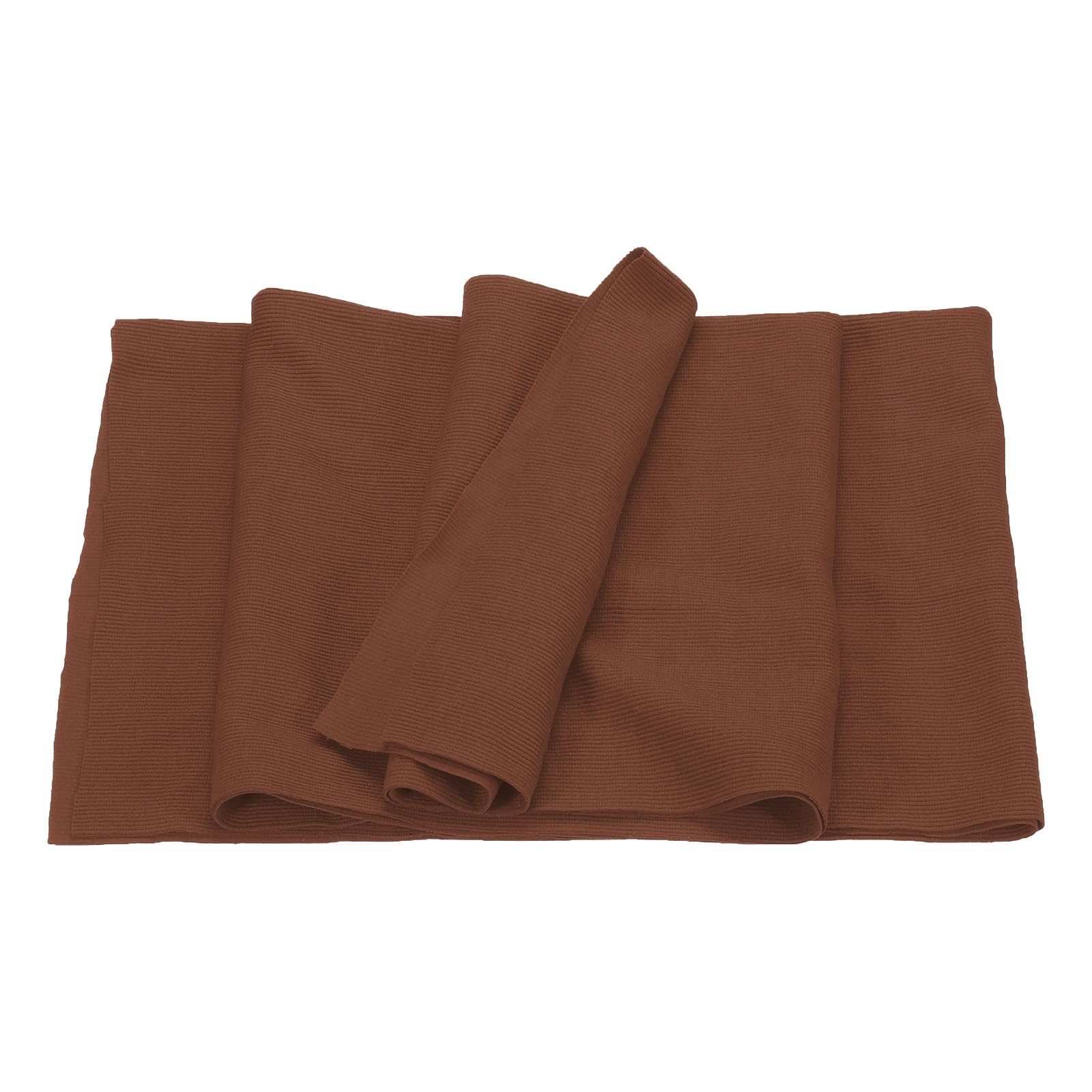 MECCANIXITY 47" Elastic Cuffs Ribbed Trims Cotton Fabric Knit Rib Stretch Tape Cuff Sleeve Waistband for Sewing, 20" Wide Light Brown