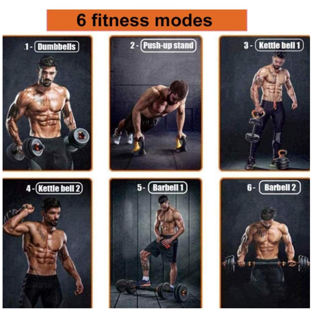 Zestaw krótkich hantli fitness hantle sztanga hantle kettlebell zestaw stojaków na push up 6 w 1 regulowany talerz do hantli dom siłownia trening ciała sprzęt mężczyźni i kobiety trening (2 sztuki/zestaw) (rozmiar 10 kg/22 lbs) darmowa reklama z wagą