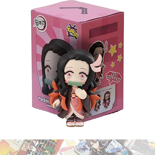 Kamado Nezuko - Figura de estatua Toonize de 4.7 in con 1 tarjeta de intercambio compatible con A.C.G. (12350 / A)