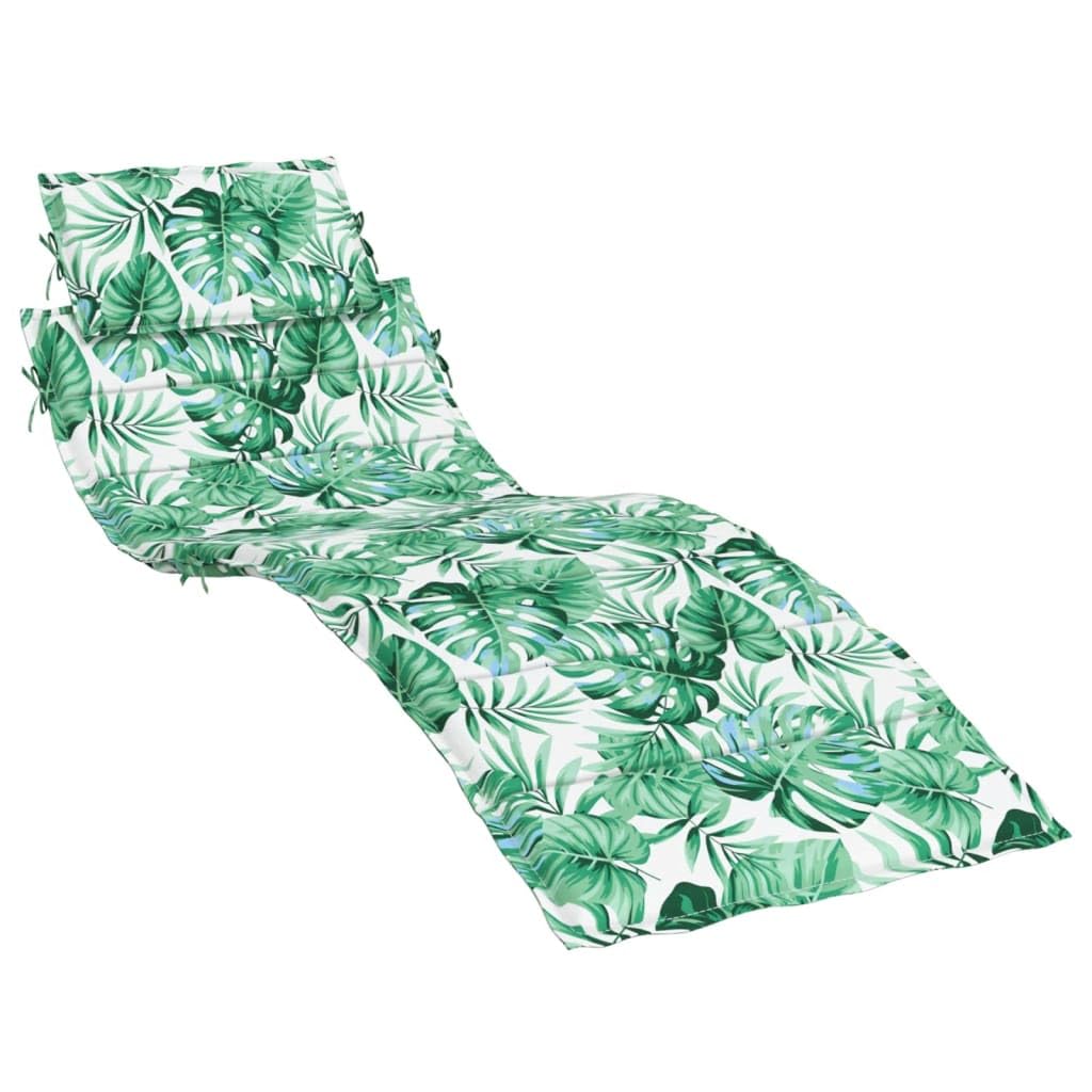 Coussin de chaise longue motif de feuilles tissu oxford