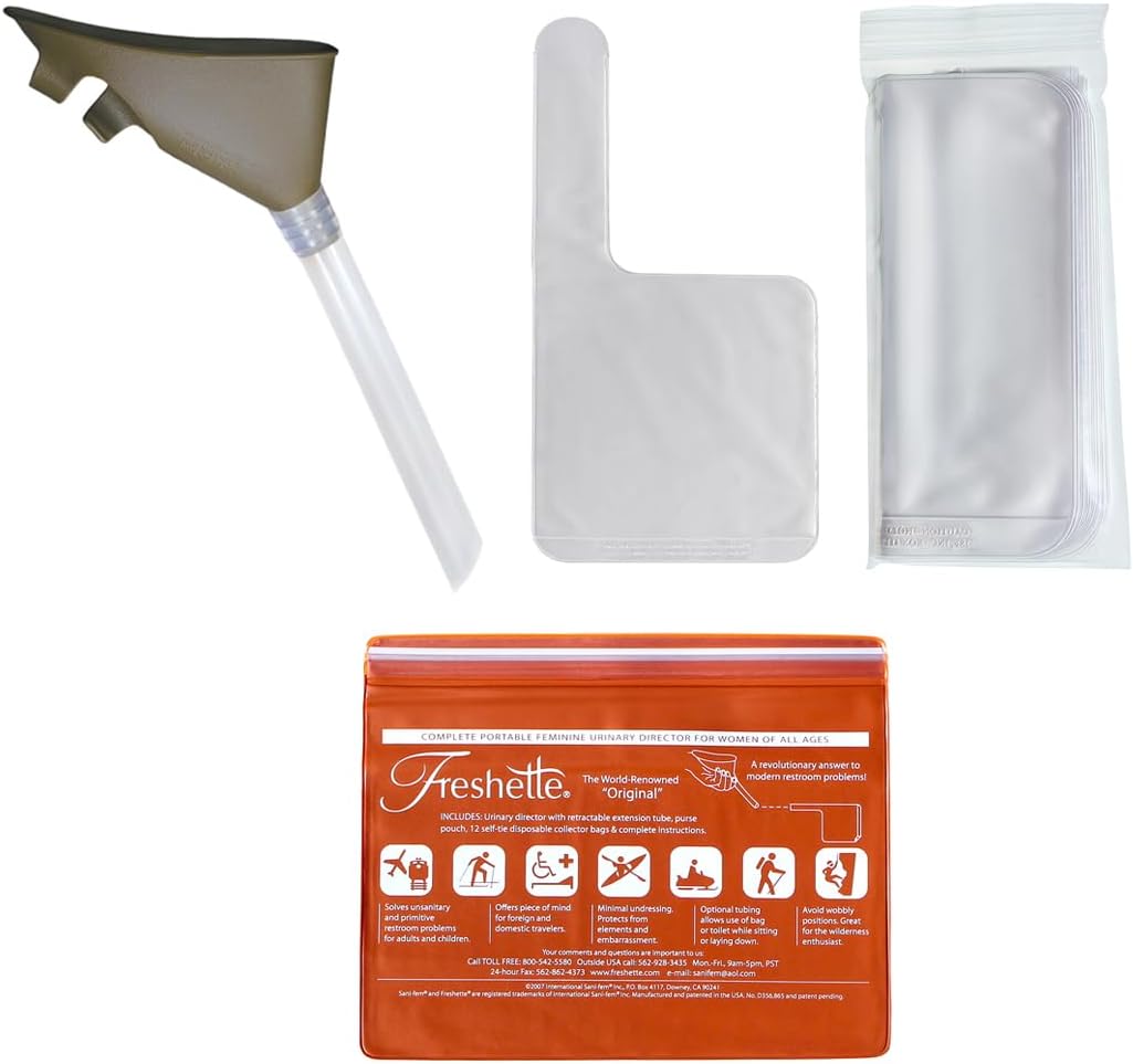 Freshette Complete Portable Feminine Urinary Director with Vinyl