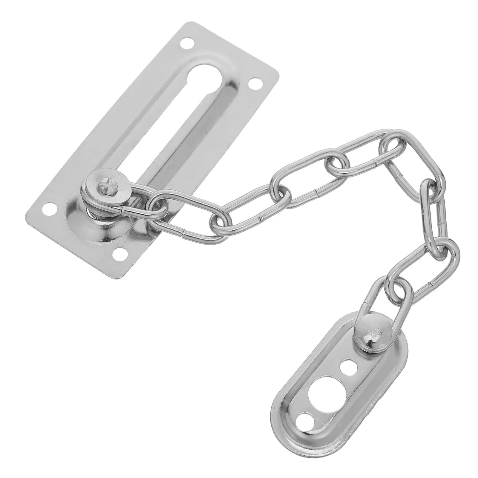 Loquet De Sécurité De Serrure De Chaîne De Porte En Fer 4 Pièces
