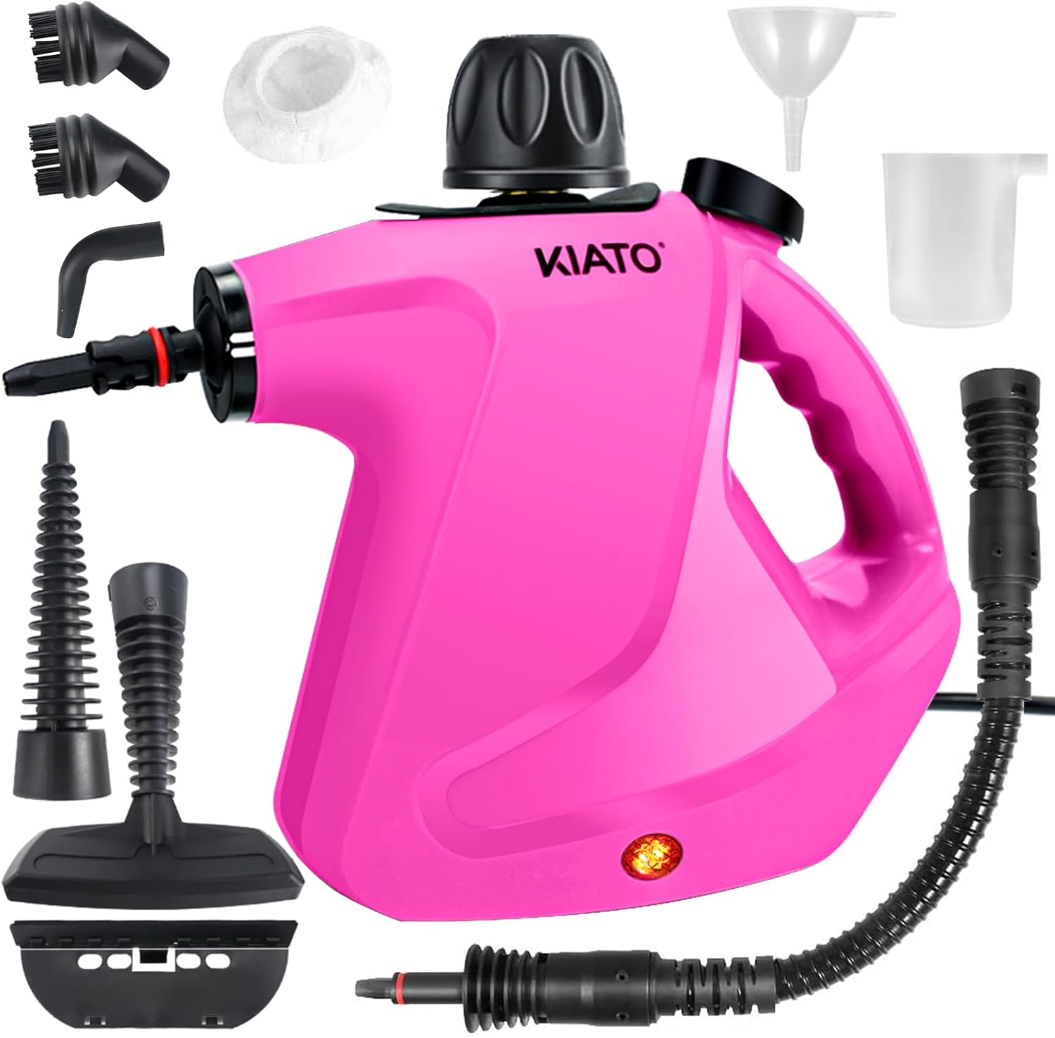 Kiato Handheld Steam Cleaner, 10 in 1 Handheld Steamer for Cleaning, Upholstery Steam Cleaner for Surface Cleaning Home, Sofa, Car, Office (Purple)