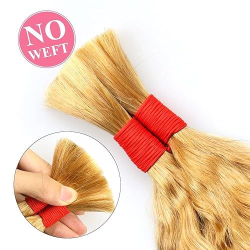 Miniatura 5 de Cabello humano súper francés a granel para trenzar, sin trama, 3.53 oz (1 paquete - 2 paquetes), 100% cabello humano virgen brasileño sin procesar,