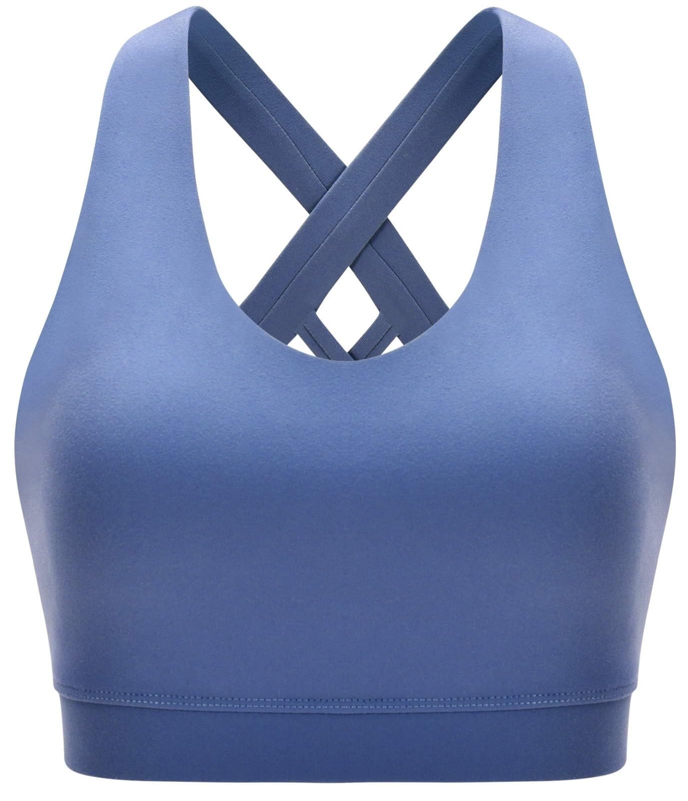 Sujetador Deportivo Mujer Sujetador Deportivo De Apoyo For Mujer, Copas Extraíbles Con Tirantes Acolchados Y Espalda Cruzada Sujetador Gimnasio(Blue,M)