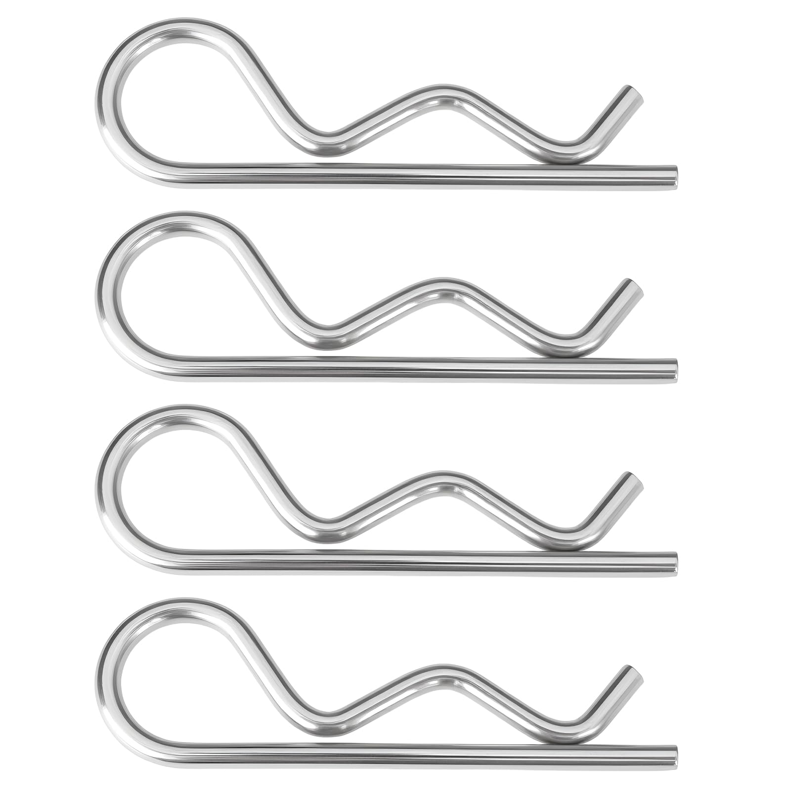 The Lord of the Tools 4Pcs M3 R Clips Retaining Beta Pin 316 Stainless Steel Plated Cotter Pin for Ship Deck Installation 3x65mm