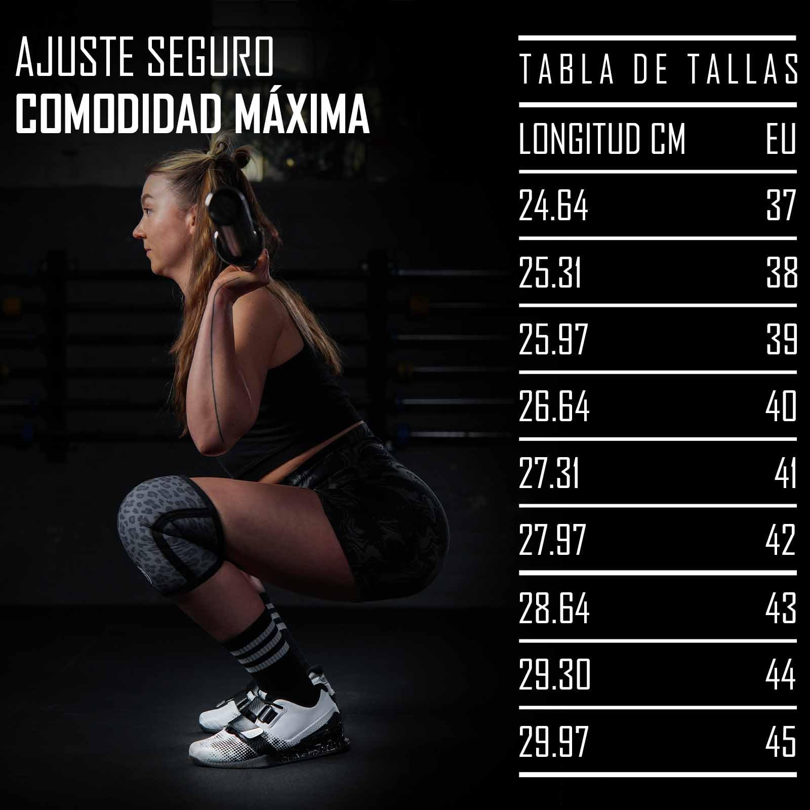 Strength Shop Par de Zapatillas Halterofilia Hombre y Mujer con talón de plástico rígido (2,3 cm), Muy Antideslizantes, Zapatillas Halterofilia con Suela rígida de Goma/TPU y Doble Cierre