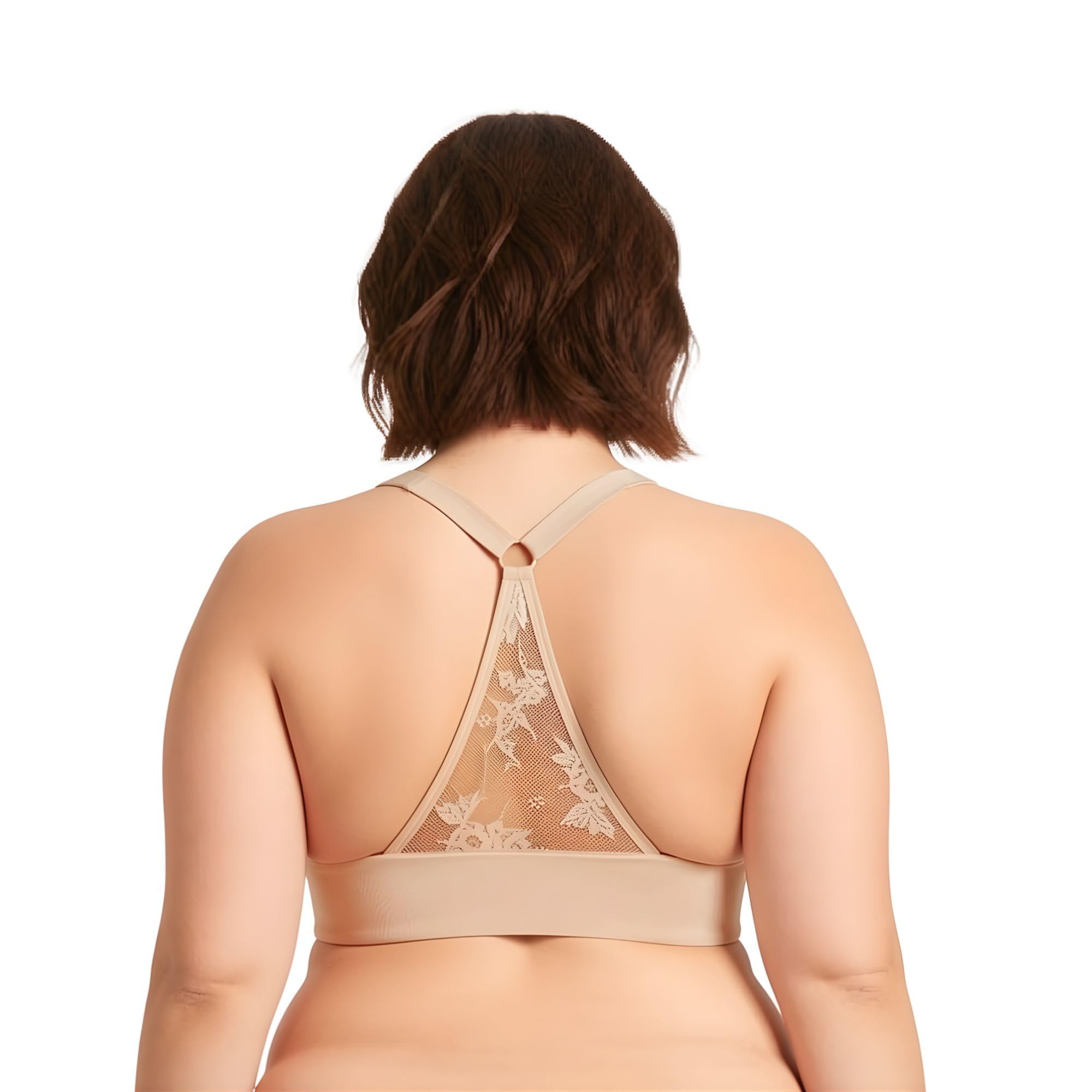 Curve Muse +1,5 Tazze, Capestro Davanti-Vicino, Reggiseni con Ferretto | Push-up, Demi, Imbottito, Balconcino, Traspirante, Coppa preformata
