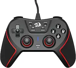Controle Gamer Redragon Ephemera Preto e Vermelho USB G713