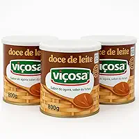 Kit 3 Latas Doce de Leite Viçosa 800g – Cremoso, Artesanal, Tradicional, Sabor Mineiro, Ideal para Sobremesas e Recheios – Premiado Melhor Brasil