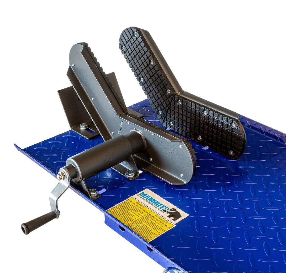 DeTec. Plataforma elevadora para moto, máx. 360 kg, mando a pie, elevador de tijera, plataforma de montaje máx. 780 mm altura de elevación