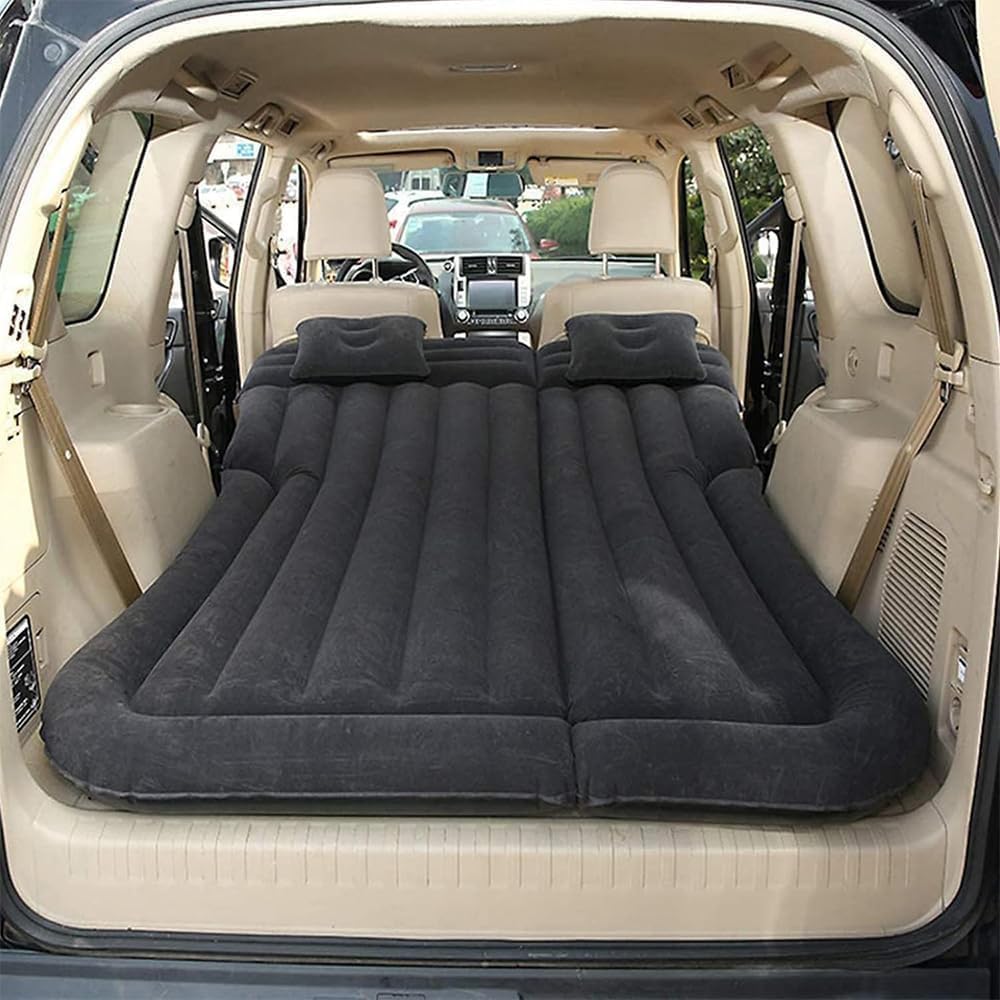 YFFYSMCar Air Mattress For Hyundai Equus, SUV Camping Portable Foldable Car Mattress, with 2 Pillows and Inflator.,A/Black-normal