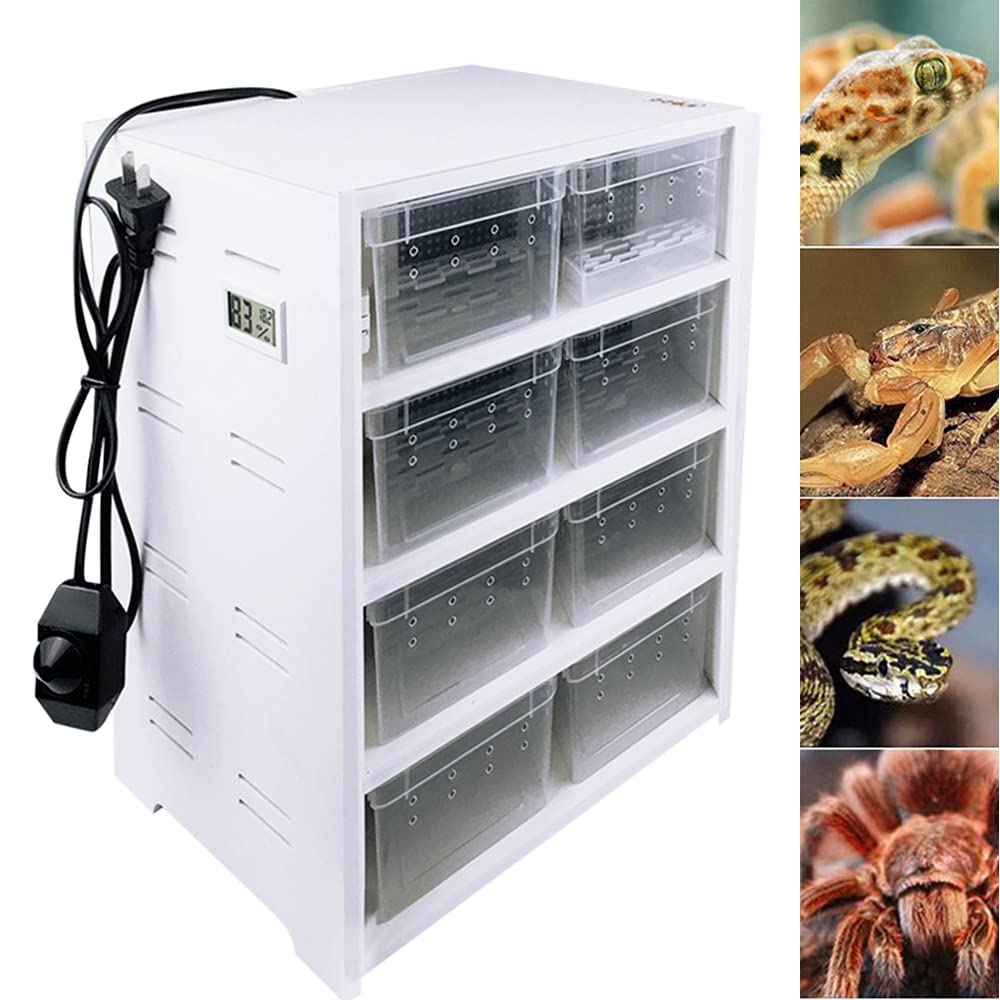 Reptile Breeding Rack 8-Box Reptile Breeding Cabinet With Heating