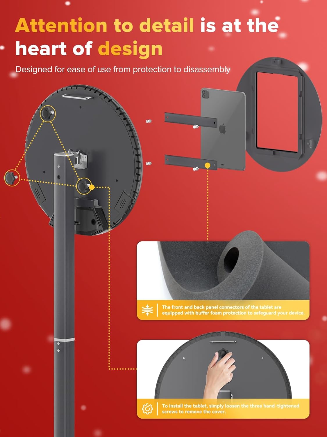 Photo Booth Machine,Portable Photo Booth Compatible Any Ipad,PhotoBooth Stand Shell with Cyratok Software,RGB Ring Light & Music Sync, Lightweight & Rolling Base Perfect for Parties,Wedding and Events
