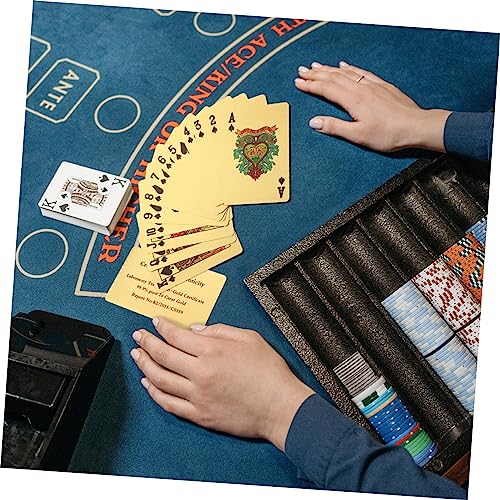 Supvox 1Satz wasserdichte Pokerkarten Aus Goldene Folienkarten Für Partyspiele Und Festivals Langlebig Und Vielseitig Einsetzbar – Bild 5
